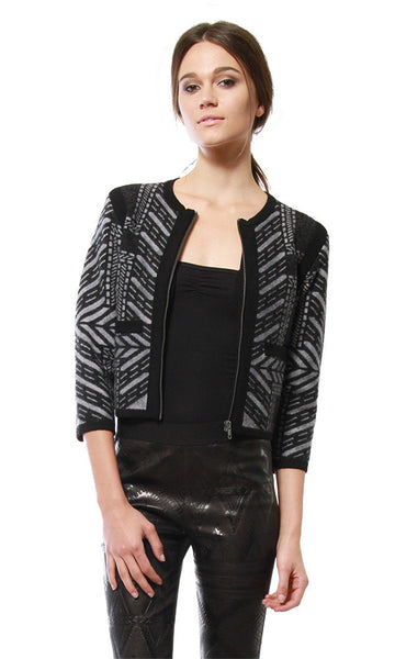 cynthia vincent BOILED WOOL JACQUARD JACKET