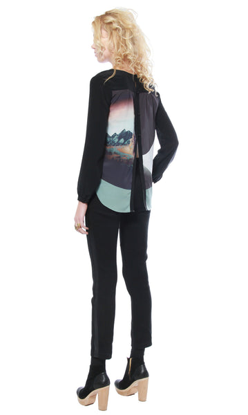 Cynthia Vincent BUTTON BACK BLOUSE