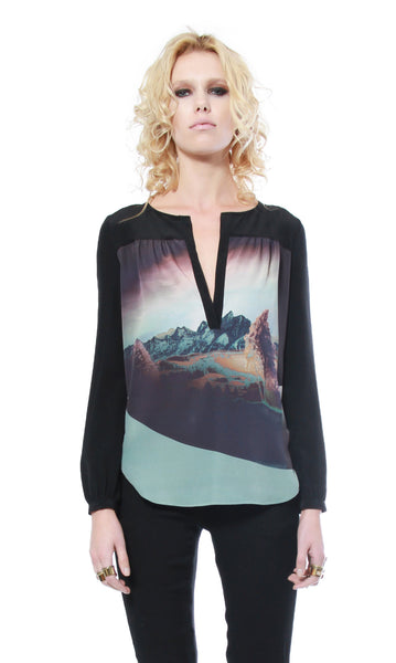 cynthia vincent BUTTON BACK BLOUSE