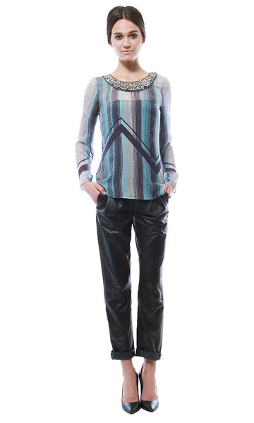 Cynthia Vincent Embellished Blouse