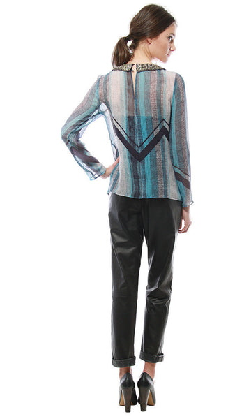 Cynthia Vincent Embellished Blouse
