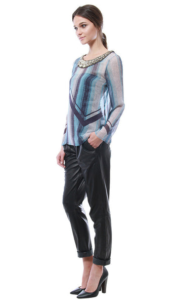 Cynthia Vincent Embellished Blouse