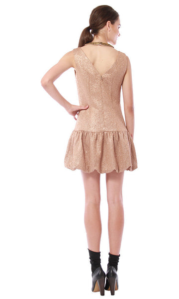 Cynthia Vincent Embellished Drop Waist Dress