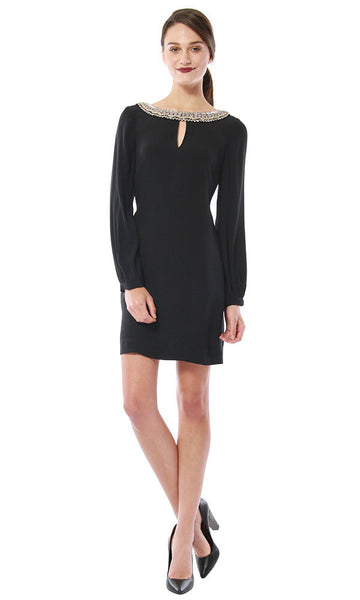 Cynthia Vincent Embellished V Back Shift