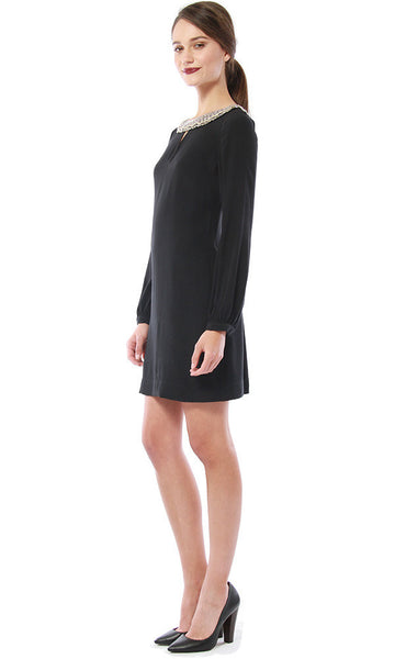 Cynthia Vincent Embellished V Back Shift