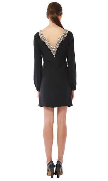 Cynthia Vincent Embellished V Back Shift