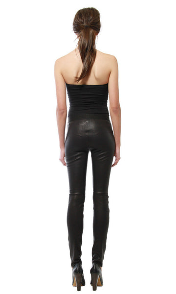 Cynthia Vincent EMBOSSED LEATHER LEGGINGS