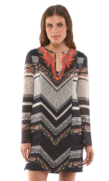 cynthia vincent EMBROIDERED JALABA TOPANGA CANYON