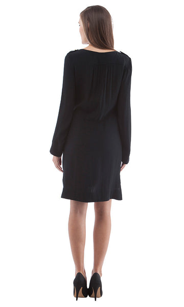 Cynthia Vincent Epaulette Shift Dress