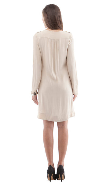 Cynthia Vincent Epaulette Shift Dress