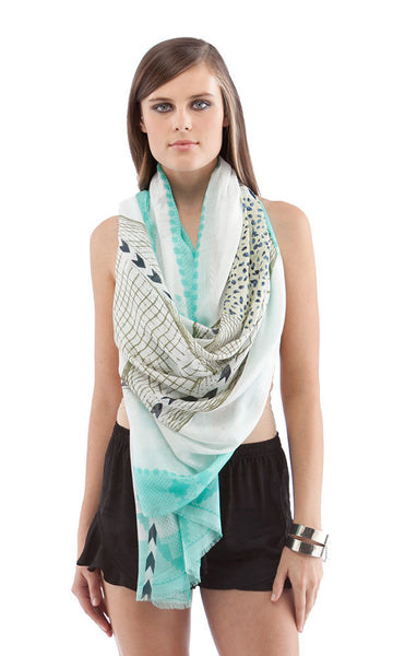 cynthia vincent PARABOLIC SCARF White