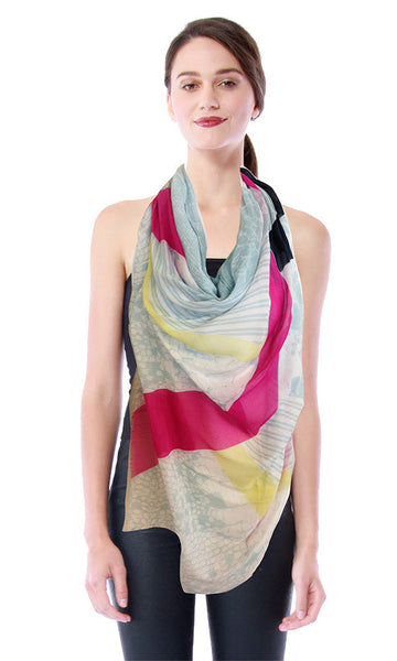 cynthia vincent PATCHWORK DISCO SCARF