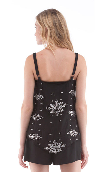 Cynthia Vincent Pointed Cami Black