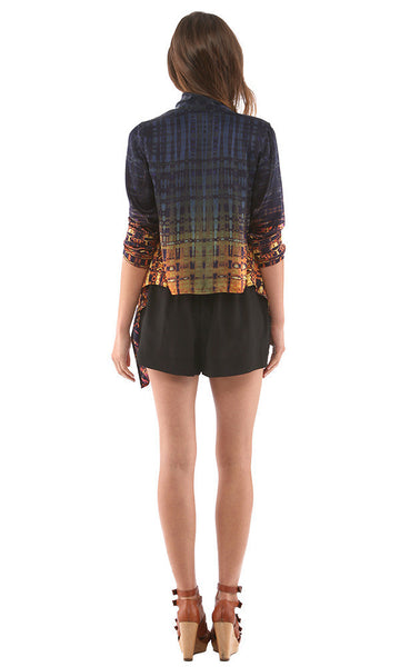 Cynthia Vincent DIP DYE OPEN FRONT JACKET VENICE BEACH