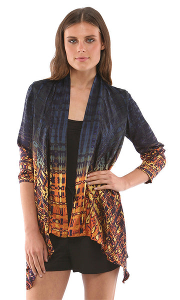 cynthia vincent DIP DYE OPEN FRONT JACKET VENICE BEACH