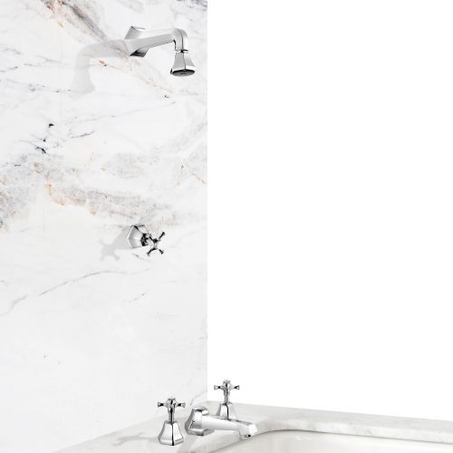 Czech & Speake London Complete Cubist Bath Shower Mixer – Deck Mounted