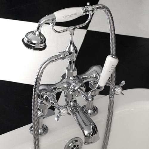 czech & Speake London Complete Edwardian Bath Shower Mixer – Deck Mounted