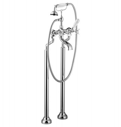 czech & speake london Complete Edwardian Freestanding Bath Mixer with Hand Shower