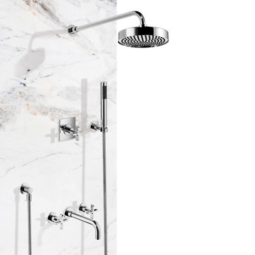czech & speake london DCA Complete Shower with Bath Mixer – Wall Mounted