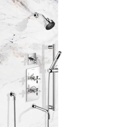 Czech & Speake London DCA Complete Shower With Concealed Thermostatic Mixer – Horizontal Or Vertical
