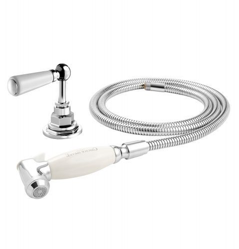 czech & speake london Edwardian Kitchen Rinse with Hose and Lever or Cross Top Deck Valve