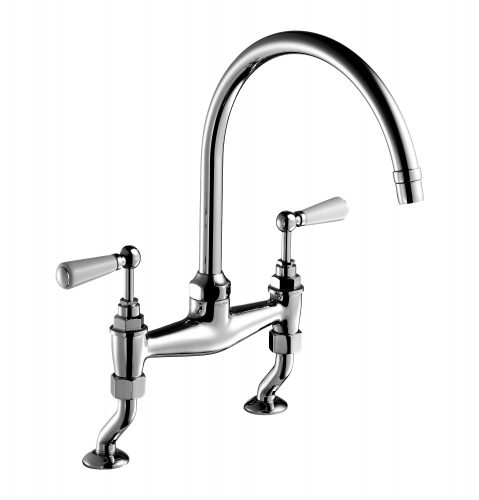 czech & speake london Edwardian Lever Handles or Cross Tops Kitchen Mixer Deck Mounted