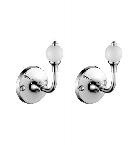 czech & speake london Edwardian Single Robe Hooks – Pair