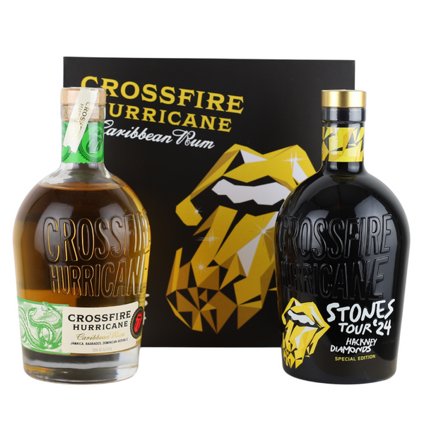 d&m Crossfire Hurricane Rum Hackney Diamonds Gift Set (2 bottles)