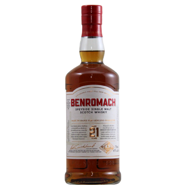 d&m Benromach 21 Year Single Malt Scotch Whisky