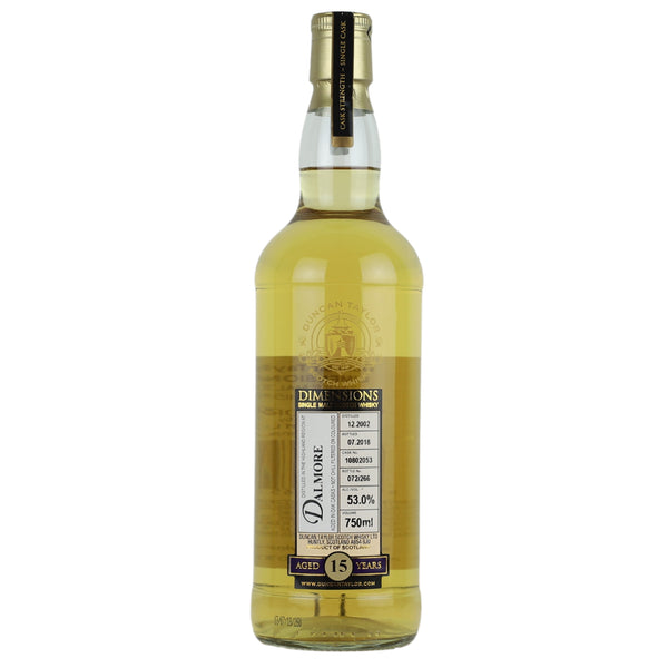 d&m Duncan Taylor Dimensions 2002 Dalmore 15 Year Single Malt
