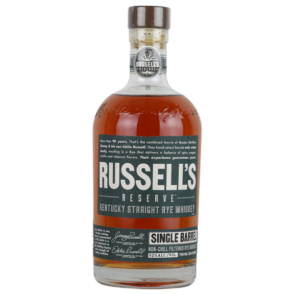 d&m Russell's Reserve Single Barrel Kentucky Straight Rye Whiskey
