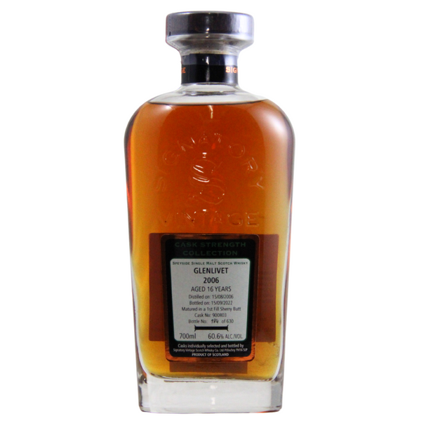 d&m Signatory Glenlivet 16 YR 2006 Cask Strength Collection