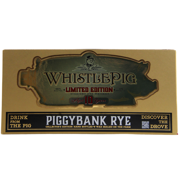 d&m WhistlePig 10 Year Piggybank Edition Rye Whiskey 1.0L