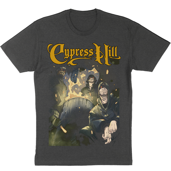 cypress hill Cypress Hill "Bonfire" Charcoal T-Shirt