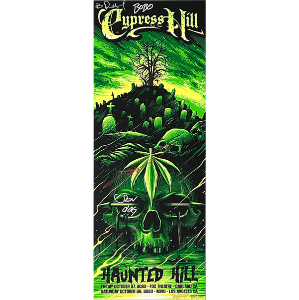 cypress hill Cypress Hill "Haunted Hill 2023" AUTOGRAPHED Limited Edition Maxxer Poster