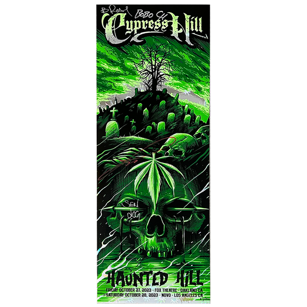 cypress hill Cypress Hill "Haunted Hill 2023" AUTOGRAPHED Limited Edition Maxxer Foil Poster