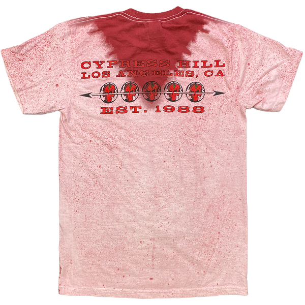 Cypress Hill Cypress Hill "OG Skull N Compass" T-Shirt In Red Splatter