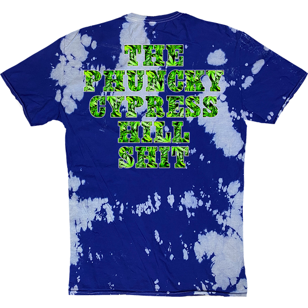 Cypress Hill Cypress Hill "Phuncky Shit" T-shirt In Blue And White Tie Dye