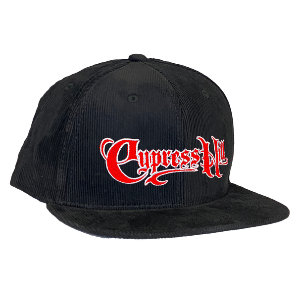 Cypress Hill Cypress Hill "Script Logo" Snapback Hat In Black Corduroy