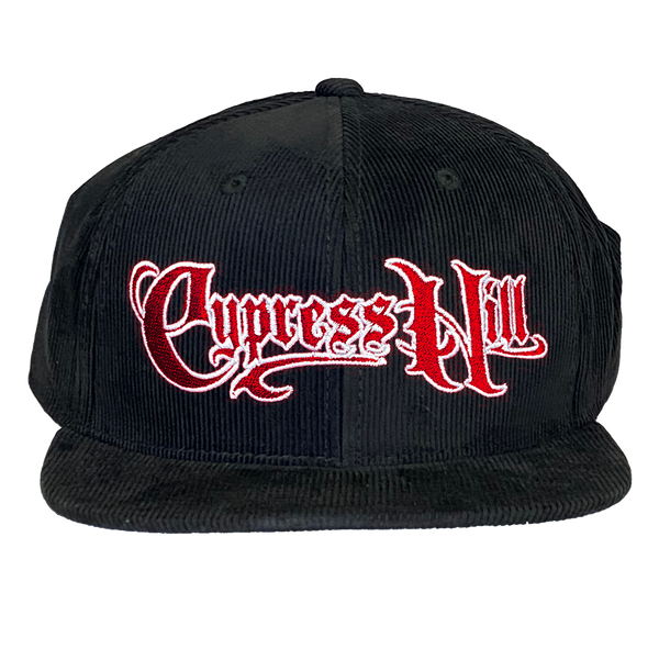cypress hill Cypress Hill "Script Logo" Snapback Hat in Black Corduroy