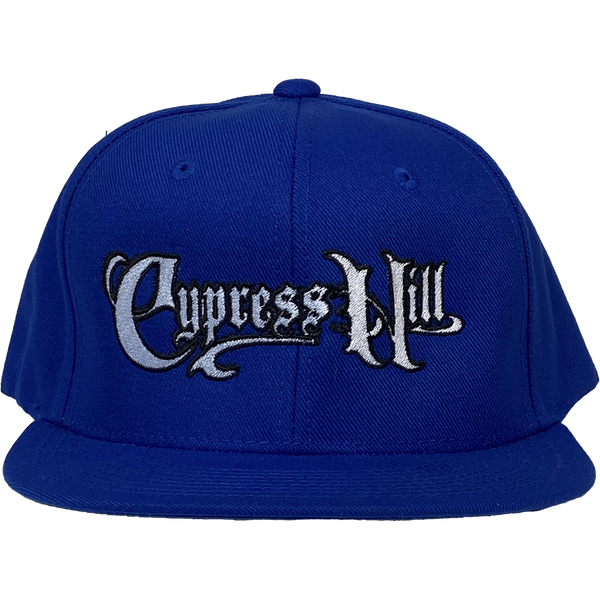 Cypress Hill Cypress Hill "Script Logo" Snapback Hat In Blue