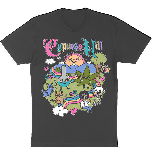 cypress hill Cypress Hill / Sean Solomon Collaboration "Happy Time" T-Shirt Charcoal Grey