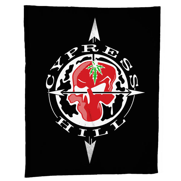 cypress hill Skull and Compass Plush Blanket
