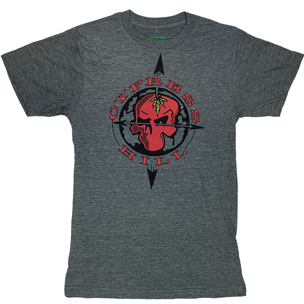 cypress hill "Skull N Compass" Women's T-Shirt in Heather Grey