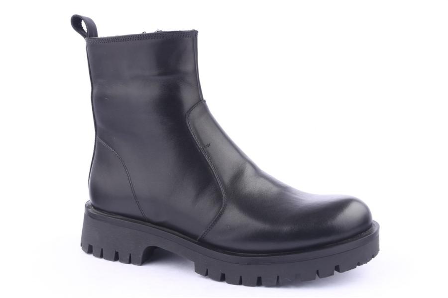 D.moro Shoes Men Leather Ankle Boots For Winter: M001 Black (Wholesale)
