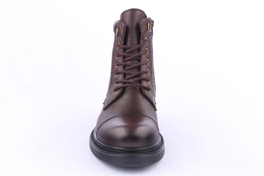 D.moro Shoes Men Leather Ankle Boots For Winter: M008 Brown (Wholesale)