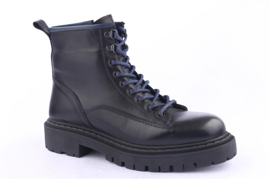 D.moro Shoes Men Leather Ankle Boots For Winter: M010 Black (Wholesale)