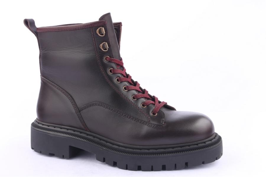 D.moro Shoes Men Leather Ankle Boots For Winter: M010 Brown (Wholesale)