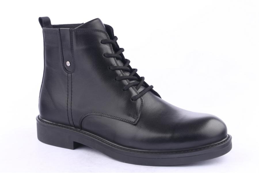 D.moro Shoes Men Leather Ankle Boots For Winter: M011 Black (Wholesale)