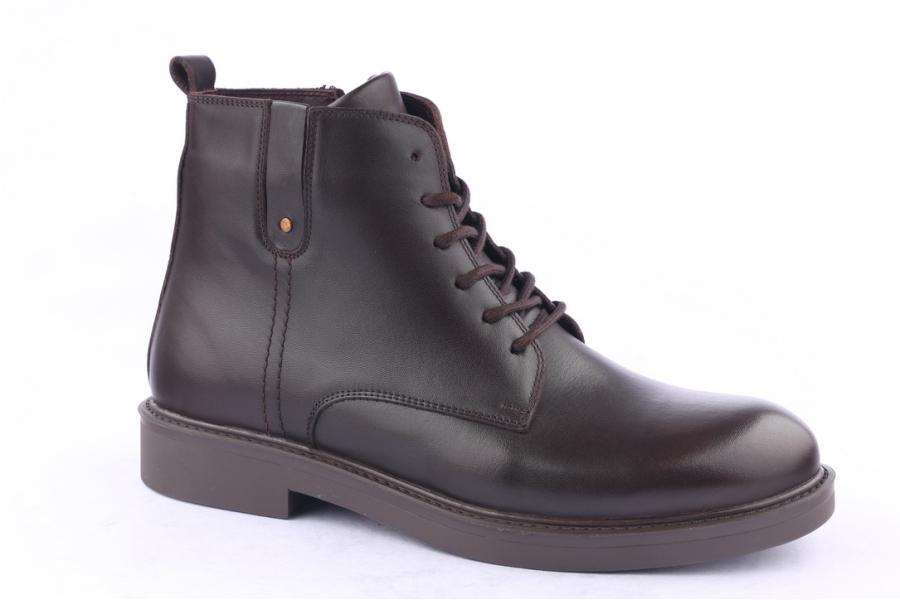 D.moro Shoes Men Leather Ankle Boots For Winter: M011 Brown (Wholesale)